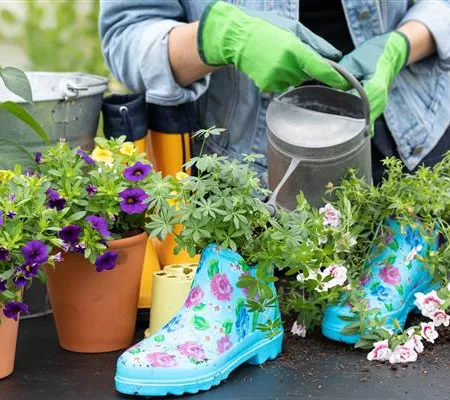 Auf den Schuh gekommen – Upcycling mit Gummistiefeln